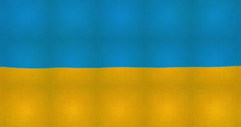 Animation of the flag of Ukraine, which develops in the wind Video stock 146944525
