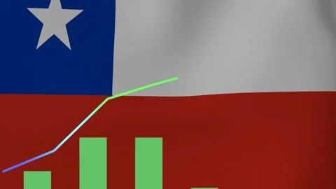 Animation Flag in wind with chart overla... | Stock Video | Pond5