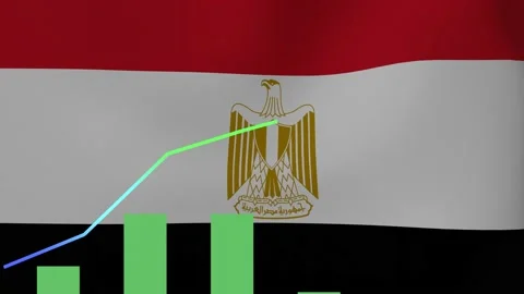 Animation Flag in wind with chart overla... | Stock Video | Pond5