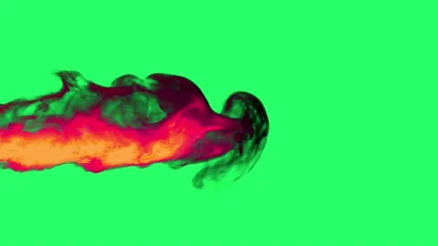 Animation flames fire bombs effects isolate on green screen. 	 Stock Footage 231088168