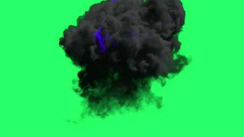 Animation flames fire bombs effects isolate on green screen. 	 Stock Footage 231088212