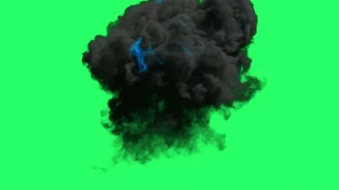 Animation flames fire bombs effects isolate on green screen. 	 Stock Footage 231088218