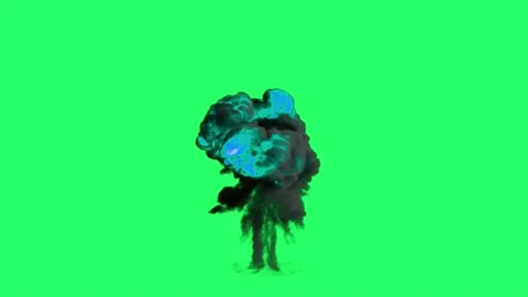 Animation flames fire bombs effects isolate on green screen. 	 Stock Footage 231088365