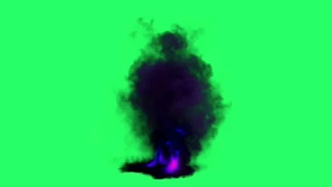 Animation flames fire bombs effects isolate on green screen. 	 Stock Footage 231088389