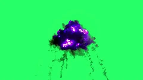Animation flames fire bombs effects isolate on green screen. 	 Stock Footage 231088404