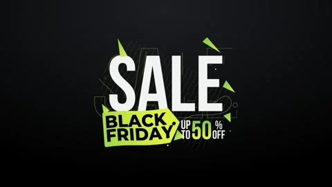 An animation of a flat design black friday concept Stock Footage 287248108