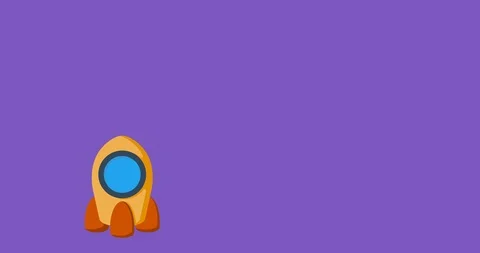 Animation of flat style rocket Stock Footage 118297777