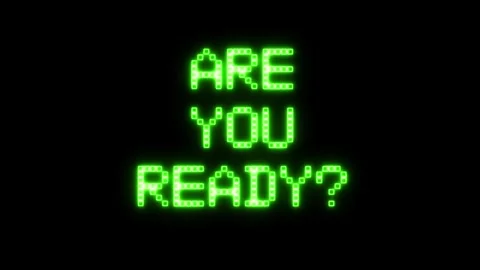 Animation: flickering neon text appears on the screen, asking Are you Stock Footage 274525129