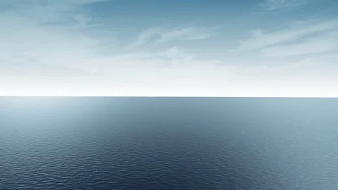 Animation of Flight above Ocean or Sea with Clouds Stock-Footage 69979692