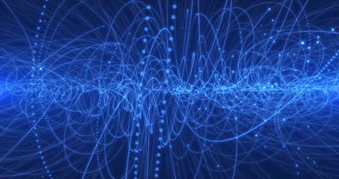 Animation of the flight of charged particles in a magnetic field 13 Stock Footage 245245167