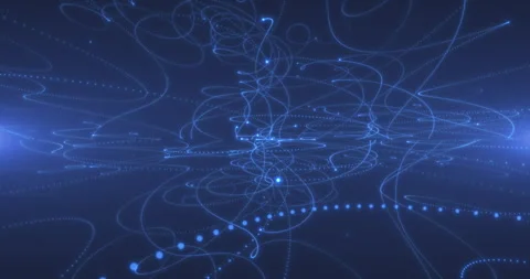 Animation of the flight of charged particles in a magnetic field 2 Stock Footage 245245372