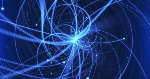 Animation of the flight of charged particles in a magnetic field 4 Stock Footage 245245831