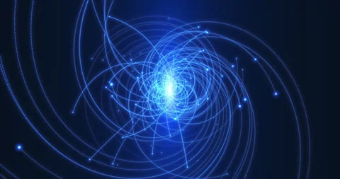 Animation of the flight of charged particles in a magnetic field 6 Stock Footage 245246222