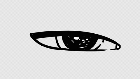 Animation of a flirtatious painted eye Stock Footage 169172898