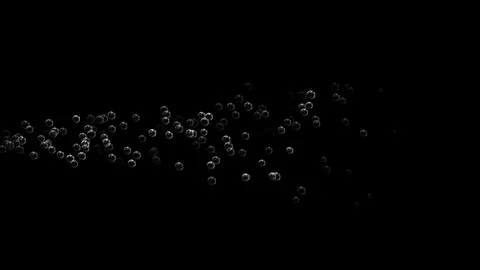 Animation floating of air bubbles quickly appearing, 4k, loop Stock Footage 276324823
