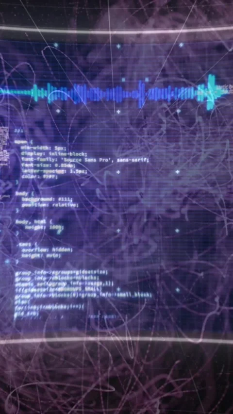 Animation of floating binary coding Stock Footage 343682430