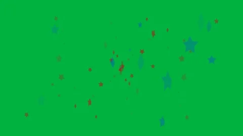 Animation of floating blue and red stars, usa flag elements, multiplying on Stock Footage 347299895