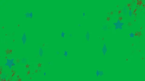 Animation of floating blue and red stars, usa flag elements, on transparent Stock Footage 347311175