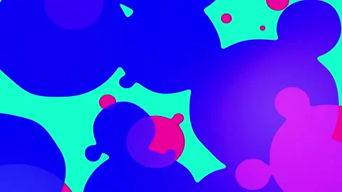 Animation of floating bubbles. Motion graphics. 動画素材 150488856
