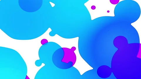 Animation of floating bubbles. Motion graphics. 스톡 동영상 150489023