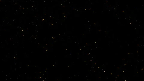 Animation floating glow gold dust particles sparks flow up Stock Footage 282177079