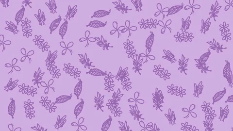Animation floral pattern seamless background  Stock Footage 318640311