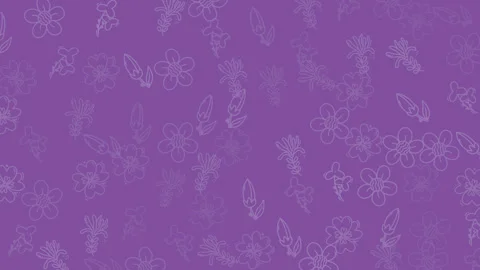 Animation floral pattern seamless background Purple Stock Footage 318640374