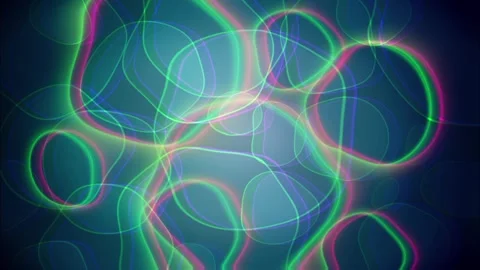 Animation flow circle light liquid soft motion. Abstract glowing blue bubbles Stock Footage 334692081