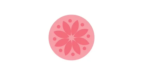 Animation flower red abstract rotate repeat loop unique Vídeo Stock 335351348