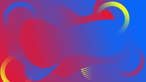 Animation of fluid background blue and red gradient color with nice circle Stock Footage 313417888