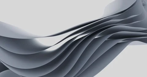 Animation of fluid, layered waves moving in an irregular pattern. The monoc.. Stock Footage 301700958
