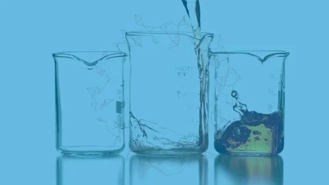 Animation of fluid pouring into measurin... | Stock Video | Pond5