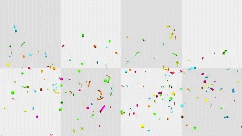 Animation flying confetti on Alpha channel. Stock Footage 278943164