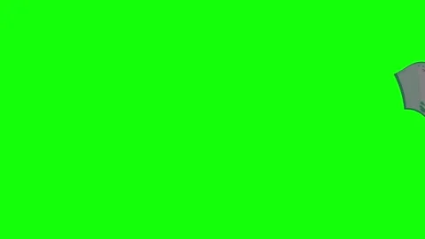 Animation Flying with Kite on Green Screen Chroma Key Background Stock Footage 337990992