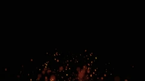 Animation of flying particles. Fire sparkles. Glowing dust Stock Footage 112194837