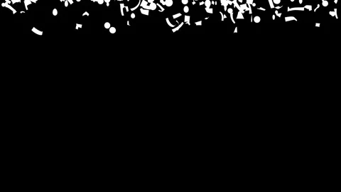 Animation flying red, white, blue confetti on green, black screen. Matte channel Stock Footage 278834642