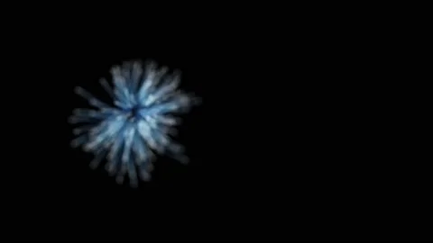 Animation of flying scattering lines. Blue abstract particles. Video stock 172112164