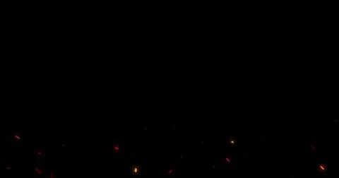 Animation flying sparks from a campfire close up. Stock Footage 79659850
