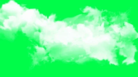 Animation - Flying Through The Clouds On The Green Screen Background Stock Footage 126351730