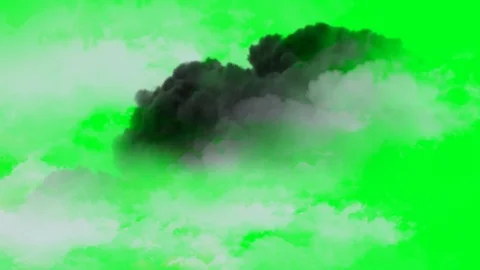 Animation - Flying Through The Clouds On The Green Screen Background. Stock Footage 127557367