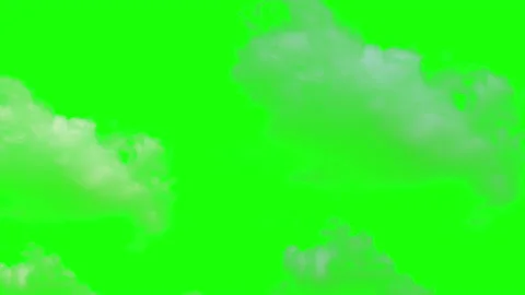 Animation - Flying Through The Clouds On The Green Screen Background Stock Footage 130845648
