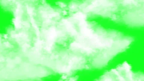 Animation - Flying Through The Clouds On The Green Screen Background Stock Footage 266909896