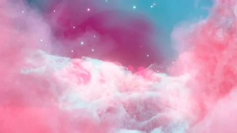 Animation of flying through space glowing nebula, clouds and stars field. Galaxy Stock-Footage 194052811