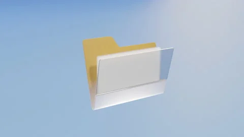 Animation of a folder with an archive of files Stock Footage 168764645
