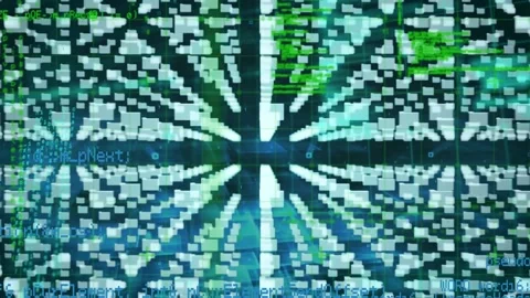 Animation of folder icons and security padlock icon against data processing over Stock Footage 208840220