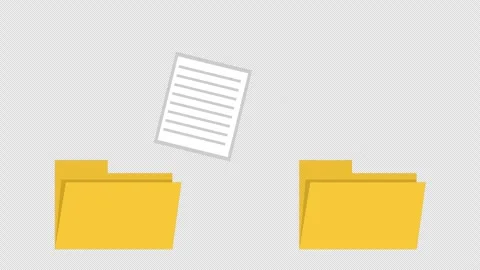Animation folders copying files Stock Footage 332660928