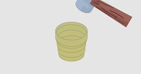 Animation of a folding cup with coffee bean. Stock Footage 164096352