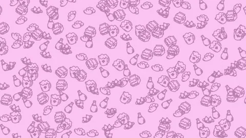 Animation Food Seamless Pattern 01 Stock Footage 320091046