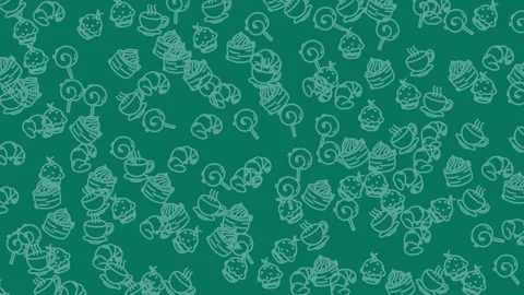 Animation Food Seamless Pattern 02 Stock Footage 320091038