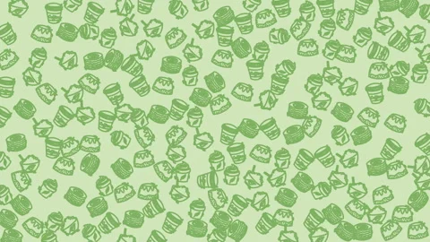 Animation Food Seamless Pattern 03 Stock Footage 320091039